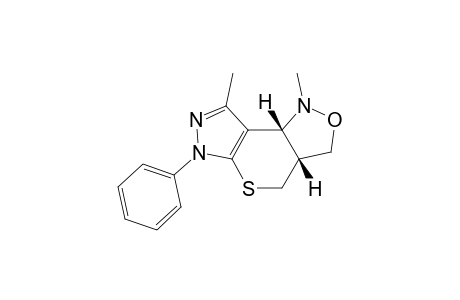 (3aRS,8bRS)-1,3a,4,8b-Tetrahydro-1,8-dimethyl-6-phenyl-3H,6H-pyrazolo[4',3':5,6]thiopyrano[4,3-c]isoxazole