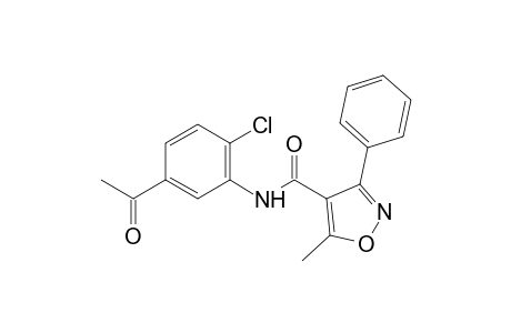 5'-acetyl-2'-chloro-5-methyl-3-phenyl-4-isoxazolecarboxanilide