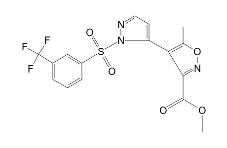 5-METHYL-4-{1-[(alpha,alpha,alpha-TRIFLUORO-m-TOLYL)SULFONYL]PYRAZOL-5-YL}-3-ISOXAZOLECARBOXYLIC ACID, METHYL ESTER