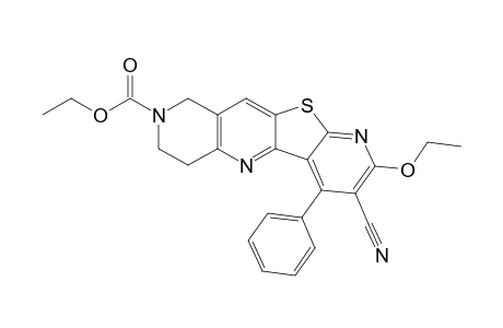 3-Cyano-2-ethoxy-8-ethoxycarbonyl-4-phenyl-6,7,8,9-tetrahydropyrido[3',2':4,5]thieno[3,2-b]-1,6-naphthyridine