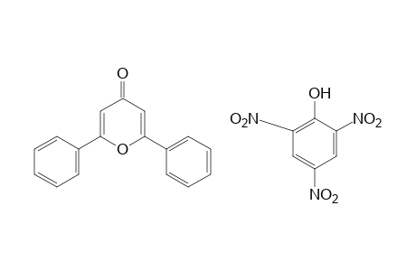 2,6-diphenyl-4H-pyran-4-one, picrate