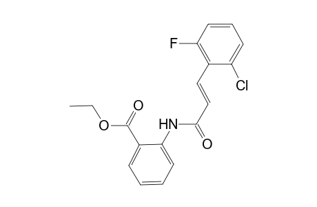 ethyl 2-{[(2E)-3-(2-chloro-6-fluorophenyl)-2-propenoyl]amino}benzoate