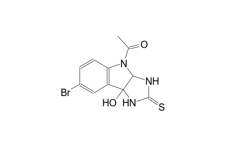 1-(7-bromo-8b-hydroxy-2-sulfanylidene-3,3a-dihydro-1H-imidazo[5,4-b]indol-4-yl)ethanone