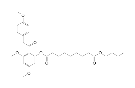 4,6-Dimethoxy-2-[8-(butoxycarbonyl)octanoyloxy]phenyl 4-methoxybenzyl ketone