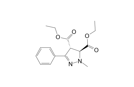 1H-Pyrazole-4,5-dicarboxylic acid, 4,5-dihydro-1-methyl-3-phenyl-, diethyl ester, trans-