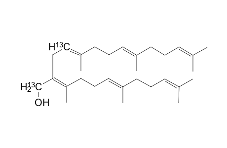 [1,4-13C2]-(4E,8E)-5,9,13-trimethyl-2-[(E)-1,5,9-trimethyl-4,8-decadienylidene]-4,8,12-tetradecatrien-1-ol