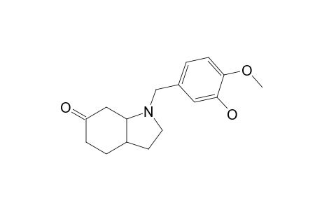 1-(4-Methoxy-3-hydroxybenzyl)octahydroindole-6-one