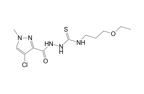 2-[(4-chloro-1-methyl-1H-pyrazol-3-yl)carbonyl]-N-(3-ethoxypropyl)hydrazinecarbothioamide