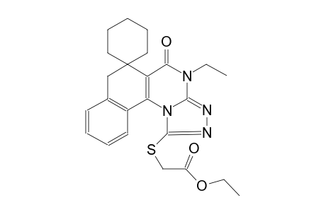 ethyl 2-((4-ethyl-5-oxo-5,7-dihydro-4H-spiro[benzo[h][1,2,4]triazolo[4,3-a]quinazoline-6,1'-cyclohexan]-1-yl)thio)acetate