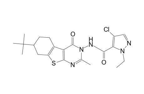 N-(7-tert-butyl-2-methyl-4-oxo-5,6,7,8-tetrahydro[1]benzothieno[2,3-d]pyrimidin-3(4H)-yl)-4-chloro-1-ethyl-1H-pyrazole-5-carboxamide