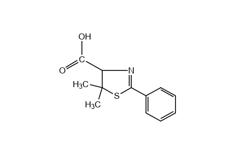 5,5-dimethyl-2-phenyl-2-thiazoline-4-carboxylic acid