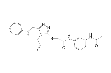 N-[3-(acetylamino)phenyl]-2-{[4-allyl-5-(anilinomethyl)-4H-1,2,4-triazol-3-yl]sulfanyl}acetamide