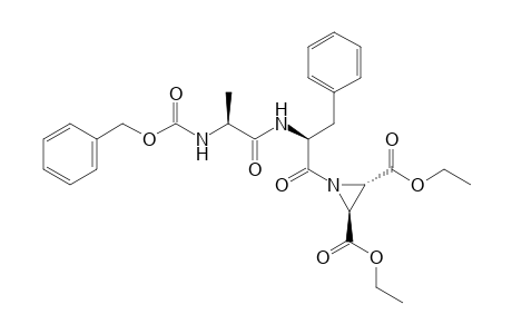 (2S,3S)-1-[(2S)-1-oxo-2-[[(2S)-1-oxo-2-(phenylmethoxycarbonylamino)propyl]amino]-3-phenylpropyl]aziridine-2,3-dicarboxylic acid diethyl ester