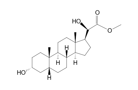 3α,20α,-dihydroxy-5β-pregnan-21-oic acid, methyl ester