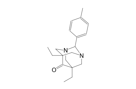 5,7-diethyl-2-(4-methylphenyl)-1,3-diazatricyclo[3.3.1.1~3,7~]decan-6-one