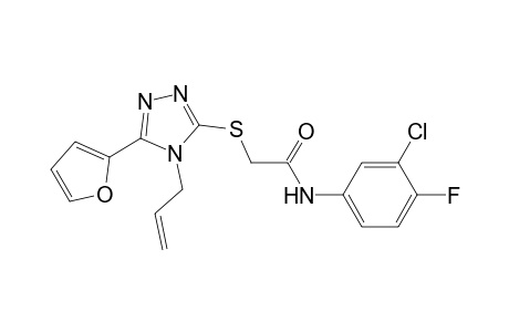 2-(4-Allyl-5-furan-2-yl-4H-[1,2,4]triazol-3-ylsulfanyl)-N-(3-chloro-4-fluoro-phenyl)-acetamide