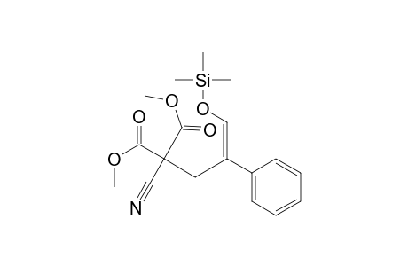 Propanedioic acid, cyano[2-phenyl-3-[(trimethylsilyl)oxy]-2-propenyl]-, dimethyl ester, (Z)-