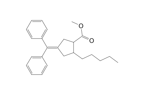 2-Amyl-4-benzhydrylidene-cyclopentanecarboxylic acid methyl ester