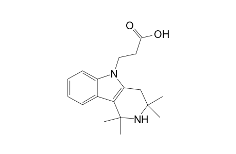 9-(2-Carboxyethyl)-2,2,4,4-tetramethyl-1,2,3,4-tetrahydro-.gamma.-carboline