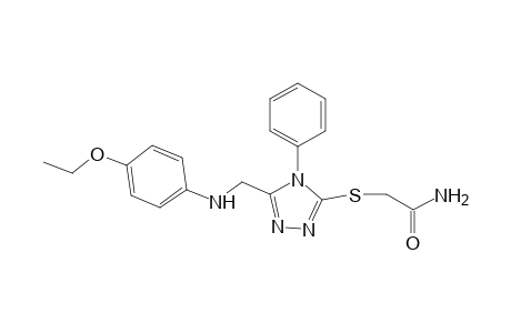 2-({5-[(4-ethoxyanilino)methyl]-4-phenyl-4H-1,2,4-triazol-3-yl}sulfanyl)acetamide