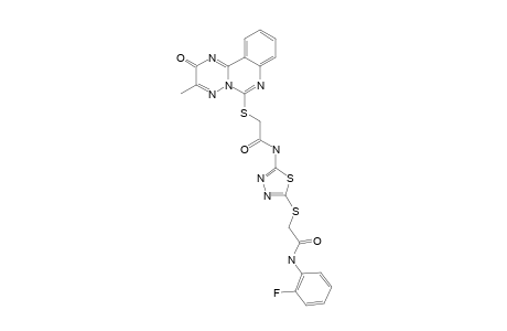 #6.2;N-[5-[[2-[(2-FLUOROPHENYL)-AMINO]-2-OXOETHYL]-THIO]-1,3,4-THIADIAZOL-2-YL]-2-[(3-METHYL-2-OXO-2H-[1,2,4]-TRIAZINO-[2,3-C]-QUINAZOLIN-6-YL)-THIO]-ACETAMIDE