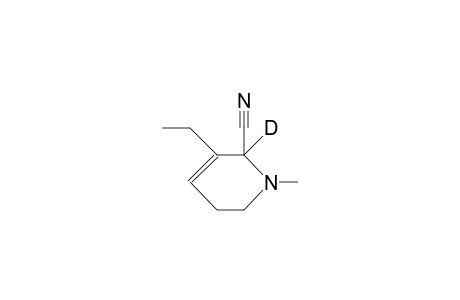 1-Methyl-2-cyano-2-deuterio-3-ethyl-3-piperideine