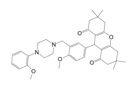 9-(4-methoxy-3-{[4-(2-methoxyphenyl)-1-piperazinyl]methyl}phenyl)-3,3,6,6-tetramethyl-3,4,5,6,7,9-hexahydro-1H-xanthene-1,8(2H)-dione