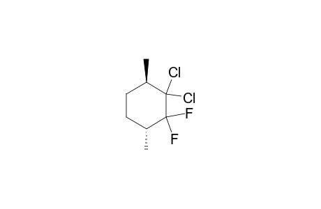 Cyclohexane, 1,1-dichloro-2,2-difluoro-3,6-dimethyl-, trans-
