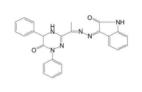 3-[(2Z)-2-[1-(6-oxidanylidene-1,5-diphenyl-2,5-dihydro-1,2,4-triazin-3-yl)ethylidene]hydrazinyl]indol-2-one