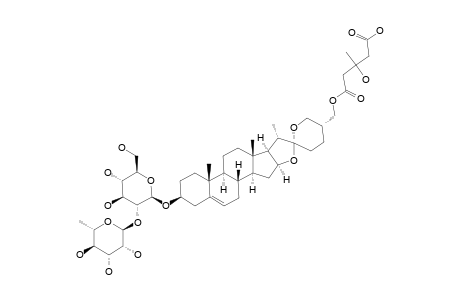 BROWNIOSIDE;(25R)-27-O-(3-HYDROXY-3-METHYLGLUTAROYL)-SPIROST-5-ENE-3-BETA,27-DIOL-3-O-ALPHA-L-RHAMNOPYRANOSYL-(1->2)-BETA-D-GLUCOPYRANOSIDE