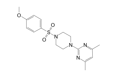 2-{4-[(4-methoxybenzene)sulfonyl]piperazin-1-yl}-4,6-dimethylpyrimidine