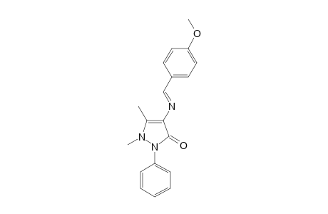 Antipyrine, 4-((p-methoxybenzylidene)amino)-