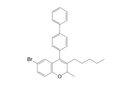 4-((1,1'-Biphenyl)-4-yl)-6-bromo-2-methyl-3-pentyl-2H-chromene