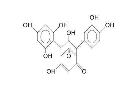 8-(3,4-Dihydroxy-phenyl)-7-hydroxy-6-(2,4,6-trihydroxy-phenyl)-bicyclo(3.3.1)nonane-2,4,9-trione