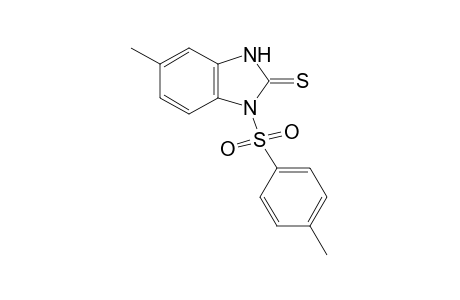 5-methyl-1-(p-tolylsulfonyl)-2-benzimidazolinethione