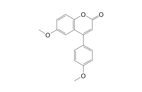 6-METHOXY-4-(4-METHOXYPHENYL)-2H-1-BENZOPYRAN-2-ONE