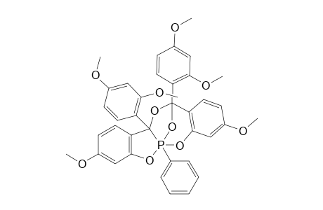 3,4:8,9-BIS-(4'-METHOXYBENZO)-5,7-BIS-(2',4'-DIMETHOXYPHENYL)-1-PHENYL-2,6,10,11-TETRAOXA-1-PHOSPHA-(5)-TRICYCLO-[5.3.1.0(1,5)]-UNDECANE