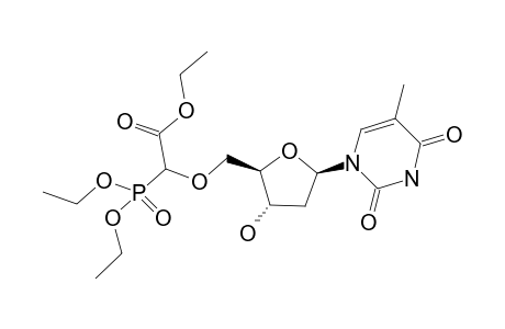 (Diethoxy-phosphoryl)-[(2R,3S,5R)-3-hydroxy-5-(5-methyl-2,4-dioxo-3,4-dihydro-2H-pyrimidin-1-yl)-tetrahydro-furan-2-ylmethoxy]-acetic acid ethyl ester