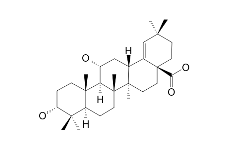 FATSICARPAIN_E;3-ALPHA,11-ALPHA-DIHYDROXYOLEAN-18-(19)-EN-28-OIC_ACID