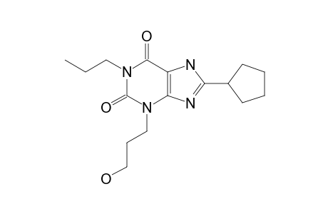 8-Cyclopentyl-3-(3-hydroxypropyl)-1-propyl-3,7-dihydropurine-2,6-dione