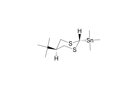 trans-5-tert.-Butyl-2-(trimethylstannyl)-1,3-dithiane