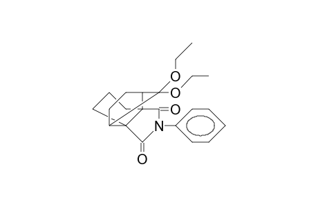 (3AR, 4R,7S,7aS)-11,11-diethoxy-5,6-dihydro-2-phenyl-1H,3H-4,7-methano-3a,7a-propanoisoindol-1,3-dione