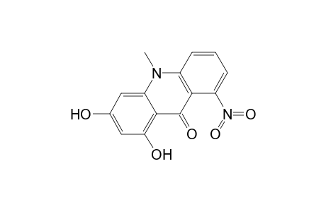 1,3-dihydroxy-10-methyl-8-nitroacridin-9-one