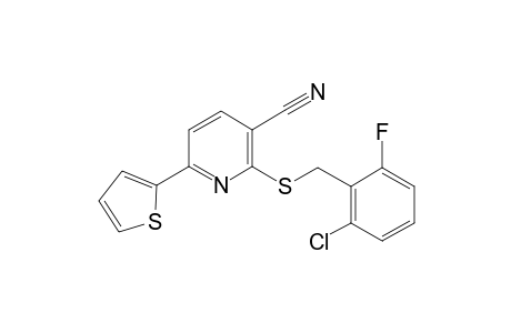 2-[(2-Chloro-6-fluorobenzyl)sulfanyl]-6-(2-thienyl)nicotinonitrile