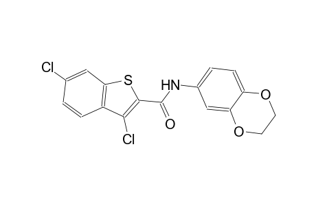 3,6-dichloro-N-(2,3-dihydro-1,4-benzodioxin-6-yl)-1-benzothiophene-2-carboxamide