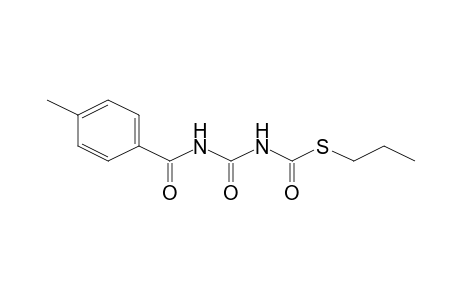 N-(p-toluoylcarbamoyl)thiocarbamic acid S-propyl ester