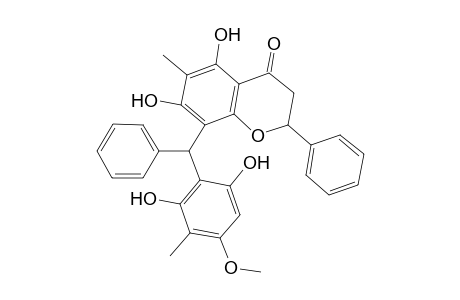 8-[(2,6-dihydroxy-4-methoxy-3-methyl-phenyl)-phenyl-methyl]-5,7-dihydroxy-6-methyl-2-phenyl-chroman-4-one