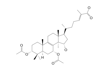 GANODERIC-ACID-MA;3-ALPHA,7-ALPHA-DIACETOXY-15-ALPHA-HYDROXY-5-ALPHA-LANOST-8,(24E)-DIEN-26-OIC-ACID