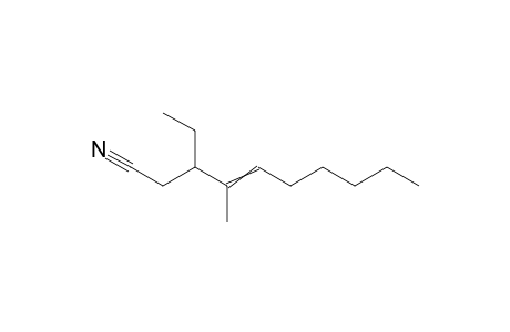 3-ethyl-4-methyldec-4-enenitrile