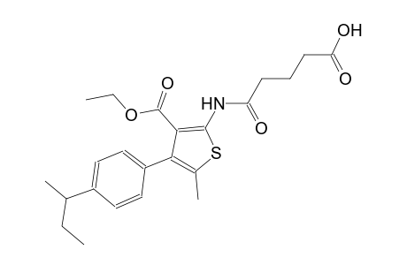 5-{[4-(4-sec-butylphenyl)-3-(ethoxycarbonyl)-5-methyl-2-thienyl]amino}-5-oxopentanoic acid